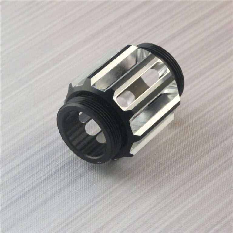 Custom Lightsaber Black Coupler with Silver Vents side view