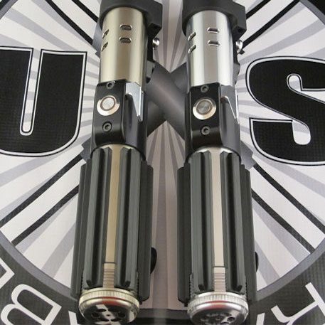 The Chosen One Sabers The Nickel Plated CE (Left) & Polished Aluminum SE (Right)