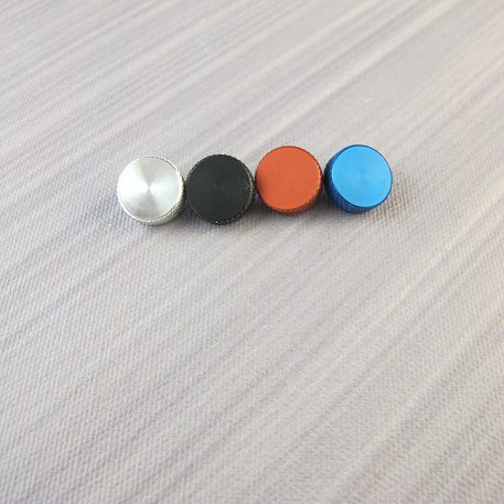 Menace Knurled Screws (from Left to Right: Silver, Black, Red, Blue)