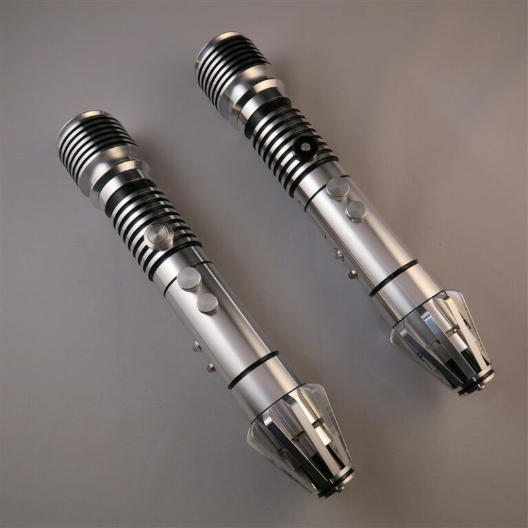 DORINIAN Lightsaber Silver Non-Illuminated AV (LEFT) & Guarded Switch (RIGHT)