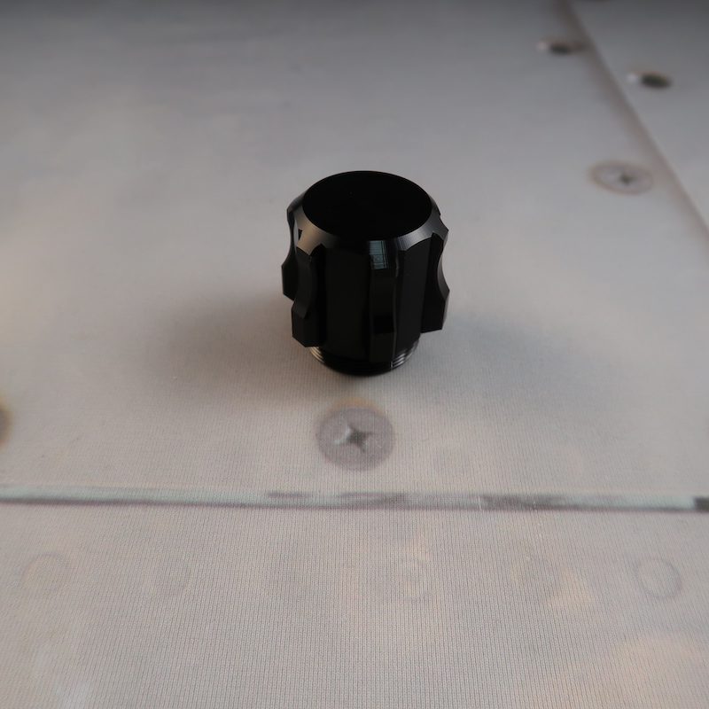 Dominix v5 Pommel for Custom Lightsabers Solid Bottom View