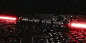 Red Double Bladed Lightsaber