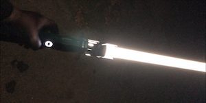 Glowing White Lightsaber