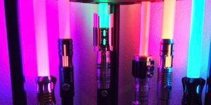 Row of Multi-Colored Lightsabers